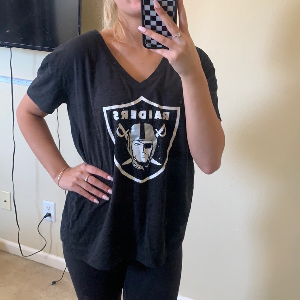 Victoria secret raiders v neck tshirt